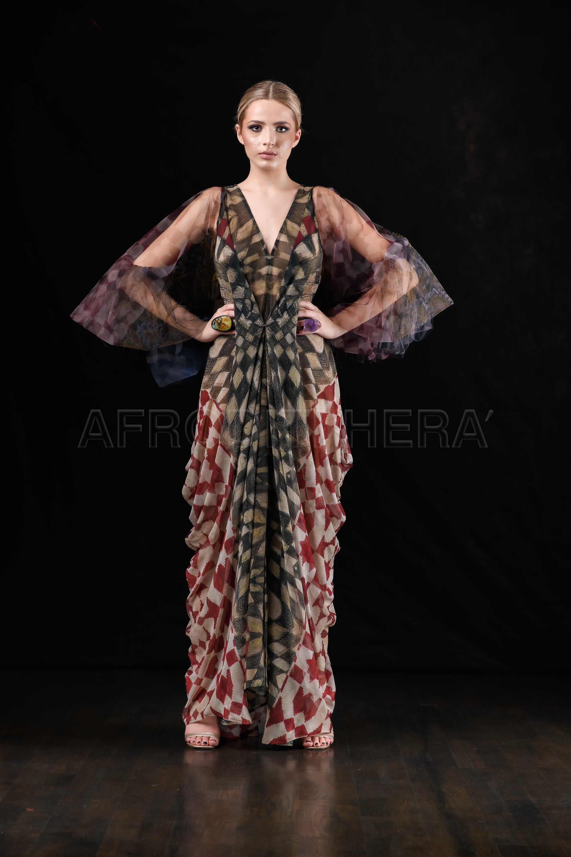 She in the wind - 32 Kaftan Dress